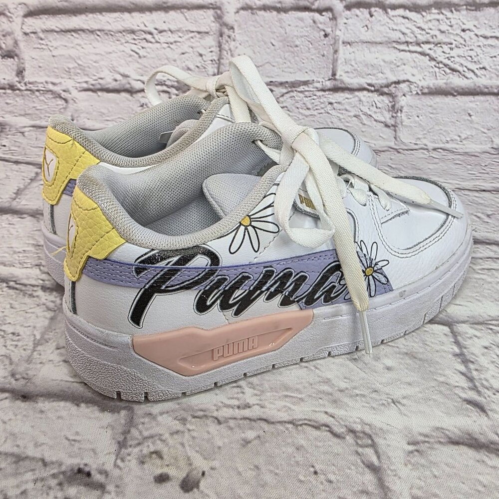 Girls Shoes Custom Converse All Star Youth High-Tops LUCIA Sz 2 & Puma Sz 2C - Picture 10 of 11